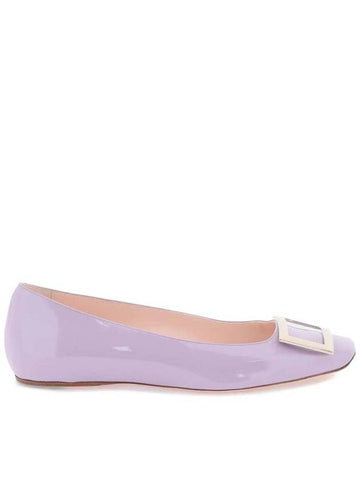 PURPLE Patent leather Trompette ballerina flats RVW40415280D1P L028 - ROGER VIVIER - BALAAN 1