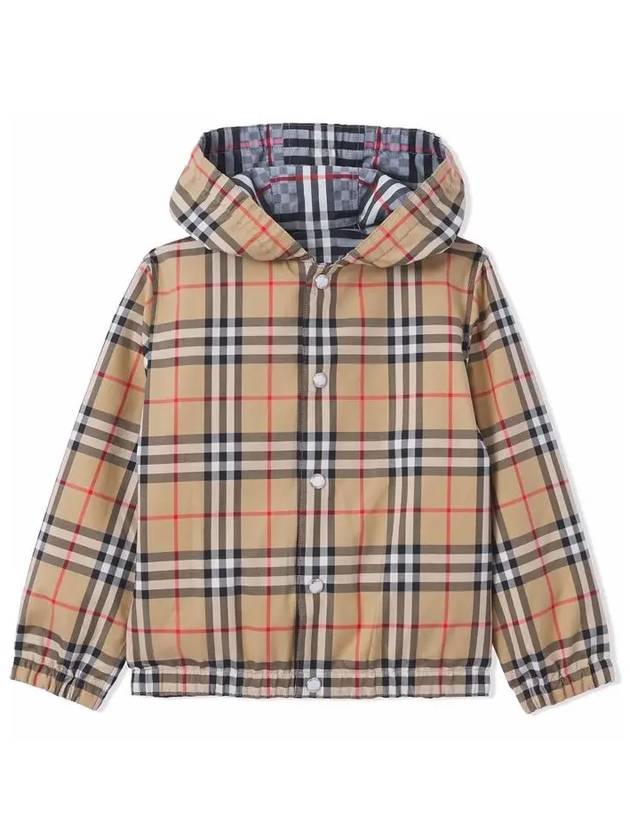 Women's Check Reversible Hooded Jacket - BURBERRY - BALAAN 3