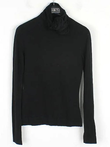 Armani black rayon blend women s polar knit - GIORGIO ARMANI - BALAAN 1