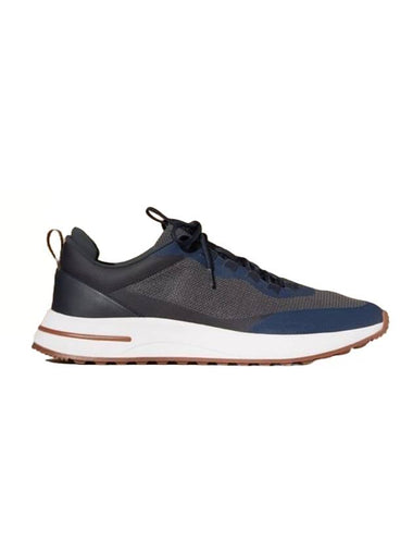 Logo Technical Knit Low-Top Sneakers Charcoal Blue - LORO PIANA - BALAAN 1