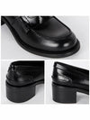 Penny Brushed Heel Leather Loafer Black - MIU MIU - BALAAN 6