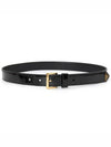 Triangle Logo Patent Leather Belt Black - PRADA - BALAAN 3