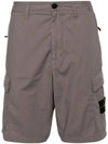 Light Stretch Cotton Bermuda Shorts Dove Grey - STONE ISLAND - BALAAN 2