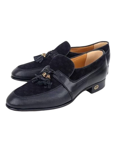 Logo Tassel Loafers Black - GUCCI - BALAAN 1