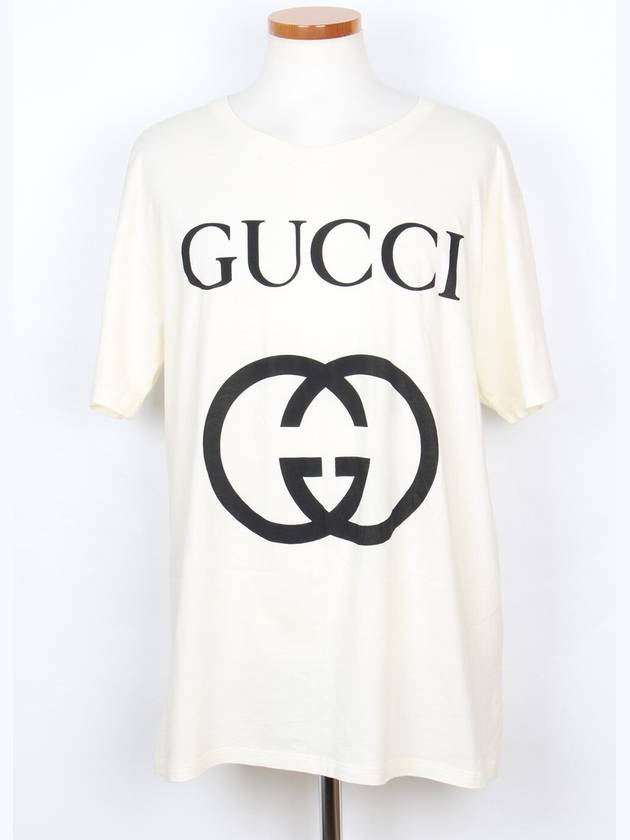 Interlocking GG Logo Short Sleeve T Shirt L - GUCCI - BALAAN 1