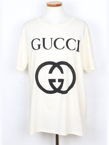 Interlocking GG Logo Short Sleeve T Shirt L - GUCCI - BALAAN 1