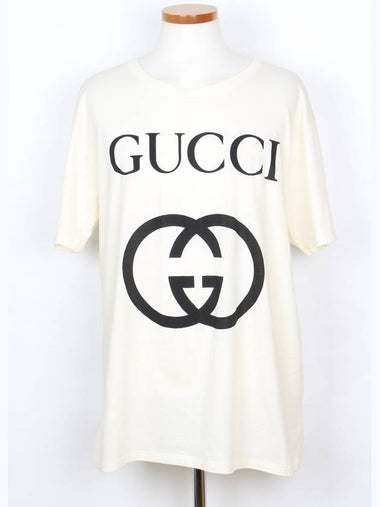 Interlocking GG Logo Short Sleeve T Shirt L - GUCCI - BALAAN 1