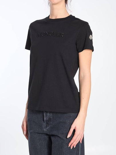 T-Shirt With Embroidered Logo - MONCLER - BALAAN 2