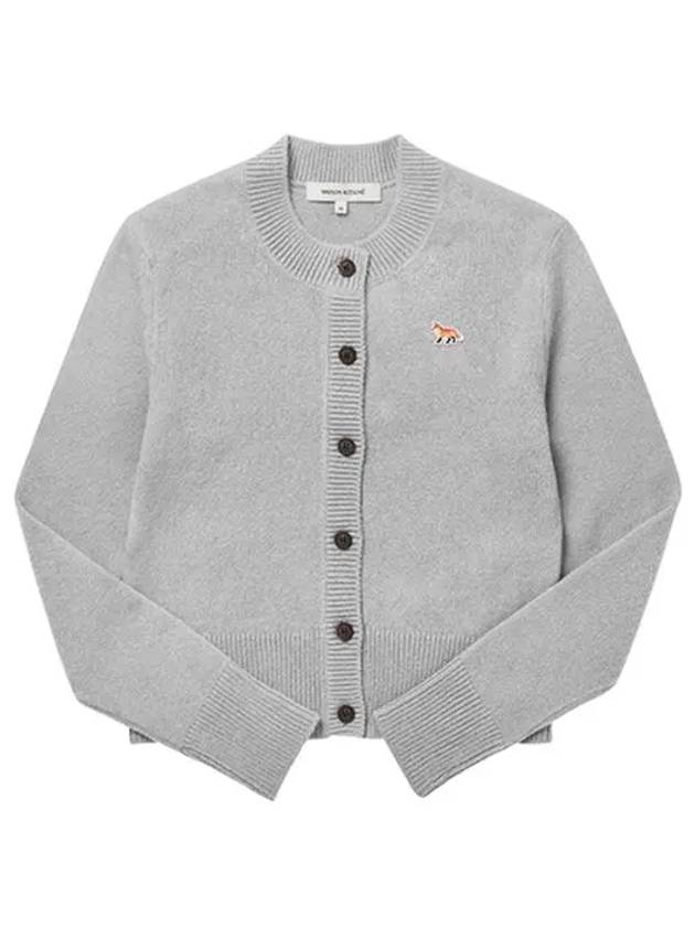 Baby Fox Patch Wool Cardigan Grey - MAISON KITSUNE - BALAAN 6