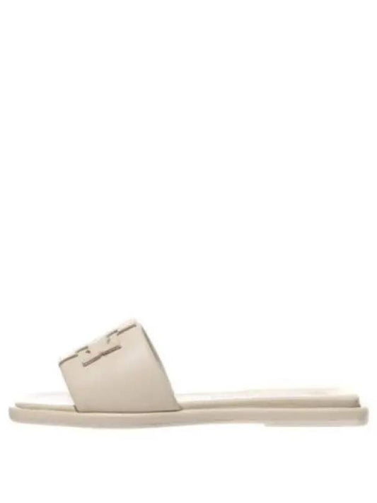 Double T Slide Slippers Beige - TORY BURCH - BALAAN 2