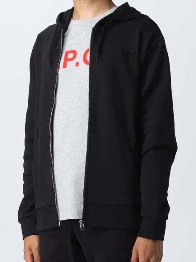 Quentin ZIp Up Hoodie Black - A.P.C. - BALAAN 4