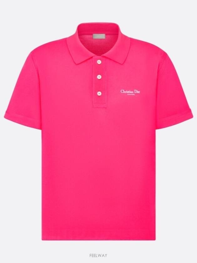 Couture Polo Shirt Fluorescent Pink - DIOR - BALAAN 2