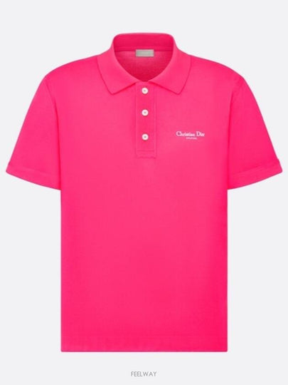 Couture Polo Shirt Fluorescent Pink - DIOR - BALAAN 2