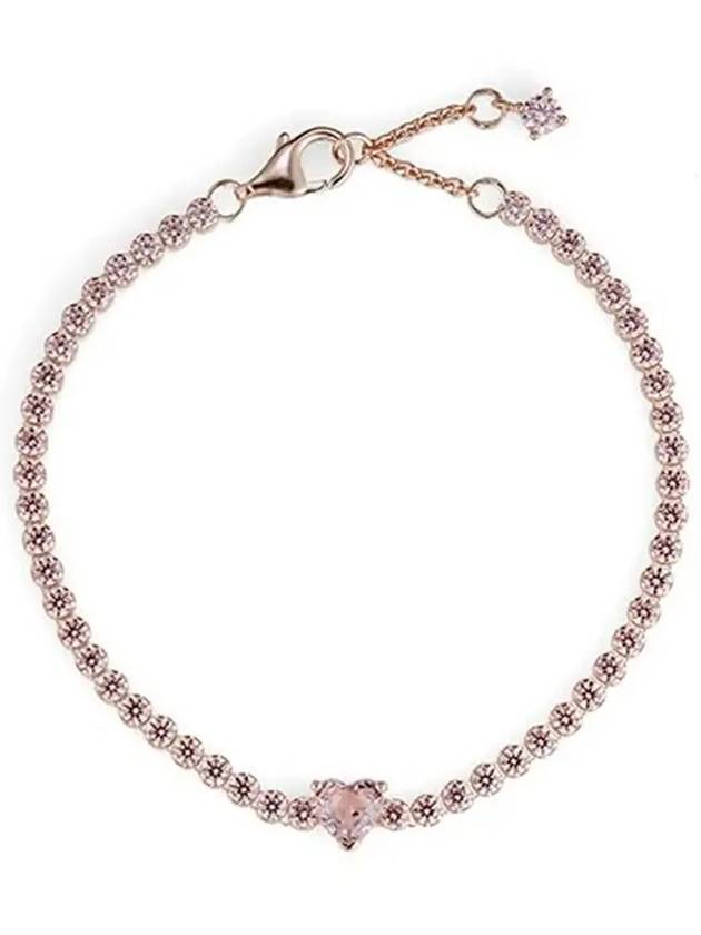 Sparkling Heart Tennis Bracelet Rose Gold - PANDORA - BALAAN 4