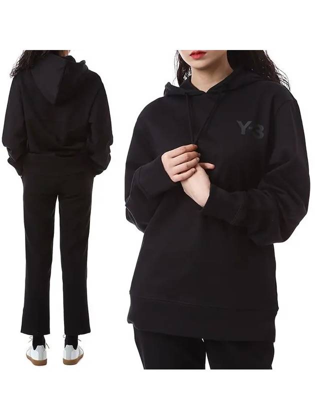 Logo Cotton Hoodie Black - YOHJI YAMAMOTO - BALAAN 2