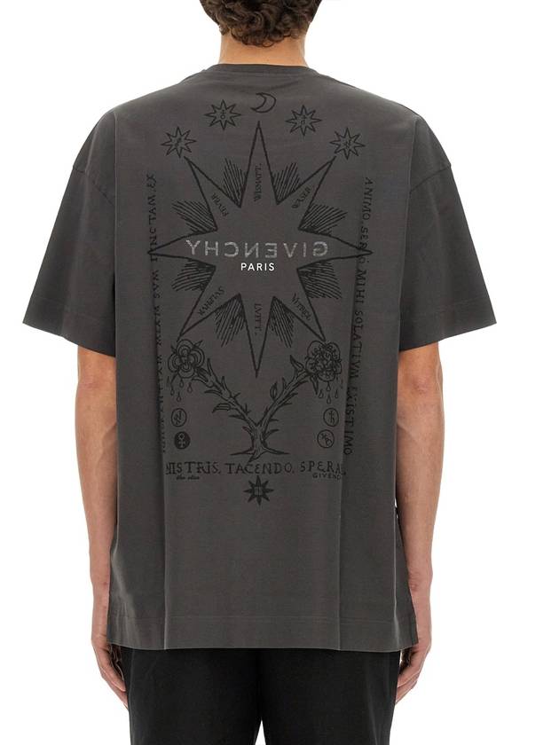 Tarot Print Reverse Short Sleeve T Shirt Rosewood - GIVENCHY - BALAAN 4