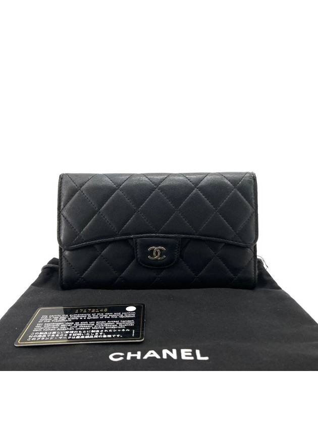 Classic Lambskin Flap Long Wallet - CHANEL - BALAAN 1