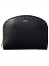 Demi Lune Half Moon Zipper Card Wallet Black - A.P.C. - BALAAN 2