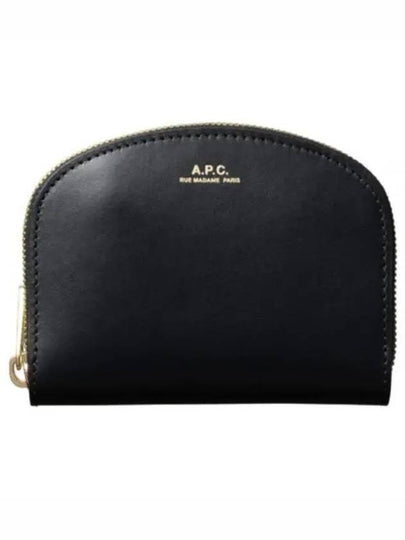 Demi Lune Half Moon Zipper Card Wallet Black - A.P.C. - BALAAN 2