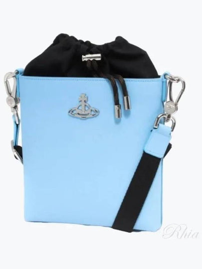 Saffiano Drawstring Cross Bag Blue - VIVIENNE WESTWOOD - BALAAN 2