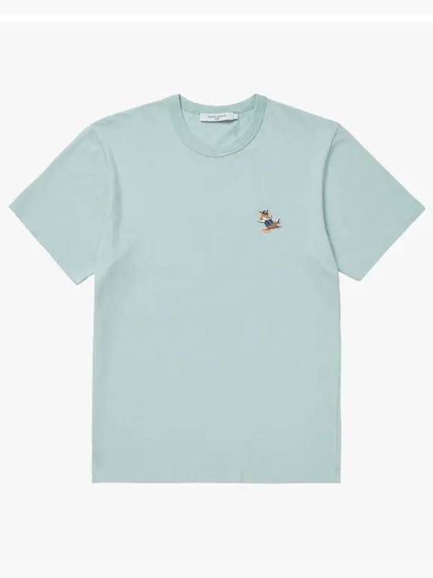 Dressed Fox Patch Classic Short Sleeve T-Shirt Blue Haze - MAISON KITSUNE - BALAAN 2