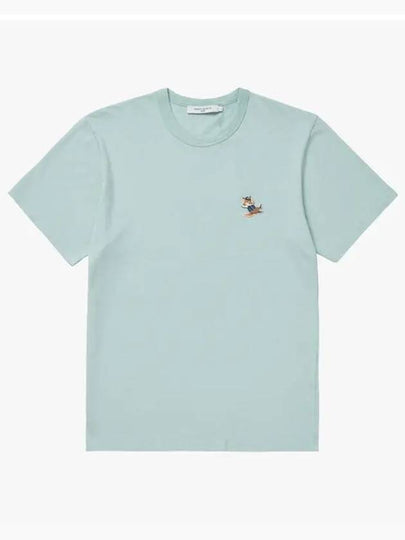 Dressed Fox Patch Classic Short Sleeve T-Shirt Blue Haze - MAISON KITSUNE - BALAAN 2