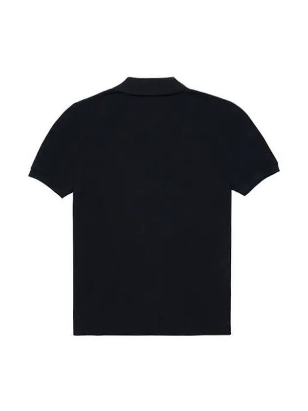 Fox Head Patch Cotton Polo Shirt Black - MAISON KITSUNE - BALAAN 3