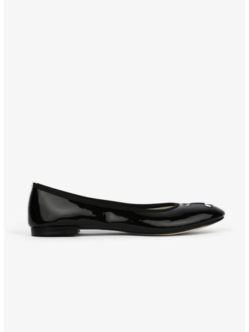 Women's Grenadine Leather Flats Black - REPETTO - BALAAN 1