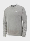 Sportswear Men's Club Fleece Crew Sweatshirt Grey - NIKE - BALAAN 3