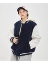 Fleece varsity jacketnavy - MOO - BALAAN 2