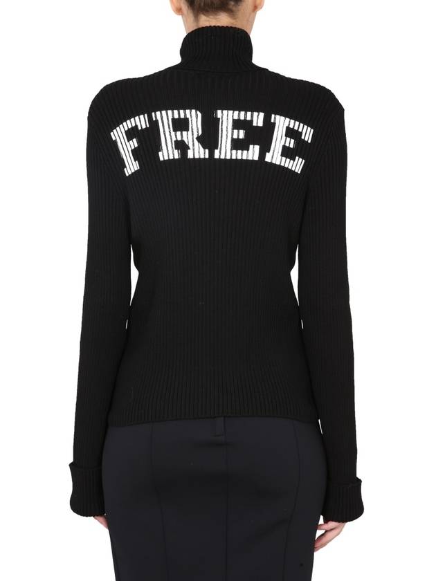 bag free logo knit turtleneck black - BALENCIAGA - BALAAN 4