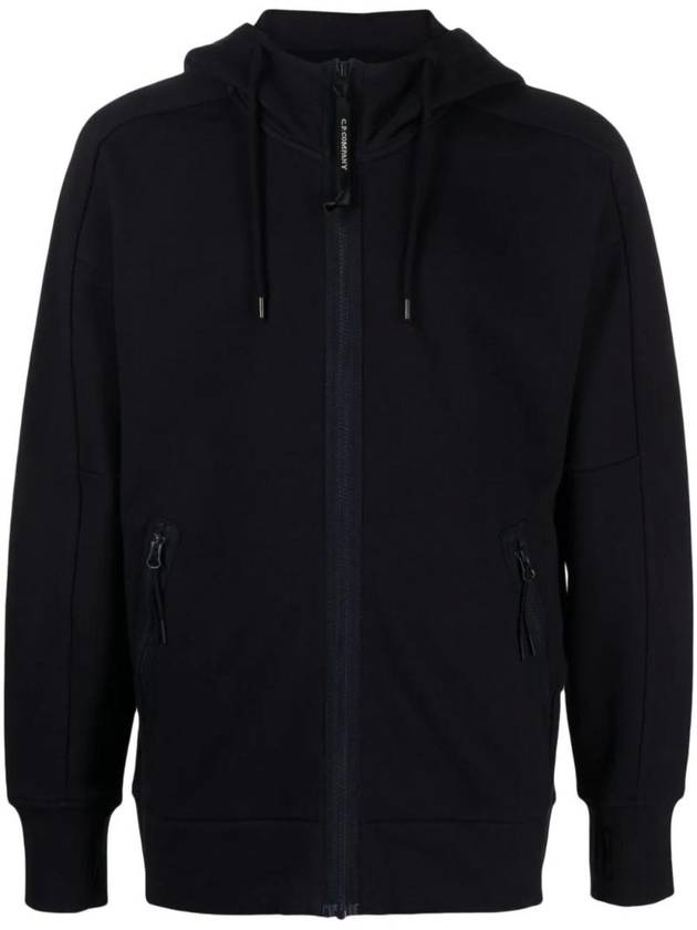 Diagonal Raised Fleece Goggle Hooded Jacket Navy - CP COMPANY - BALAAN 1