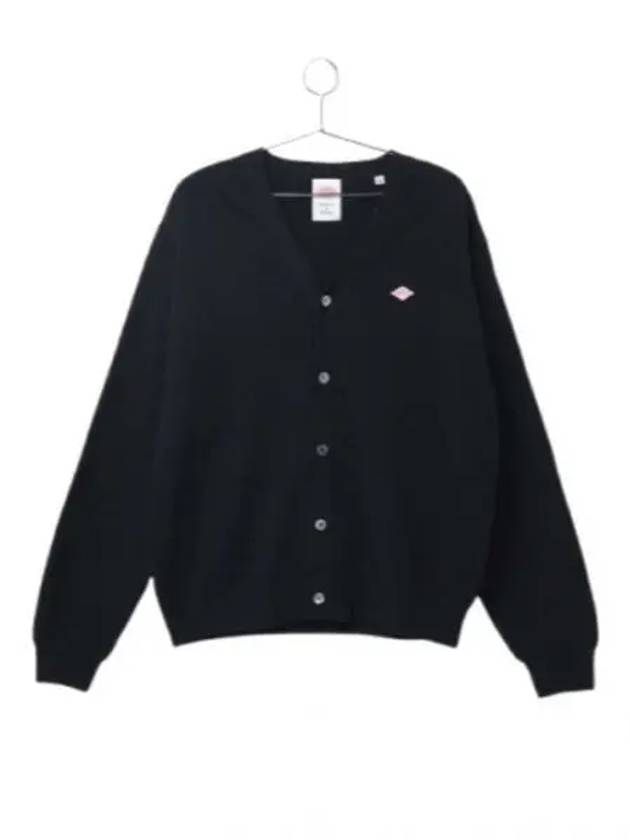 V-Neck Knit Cardigan Black - DANTON - BALAAN 2