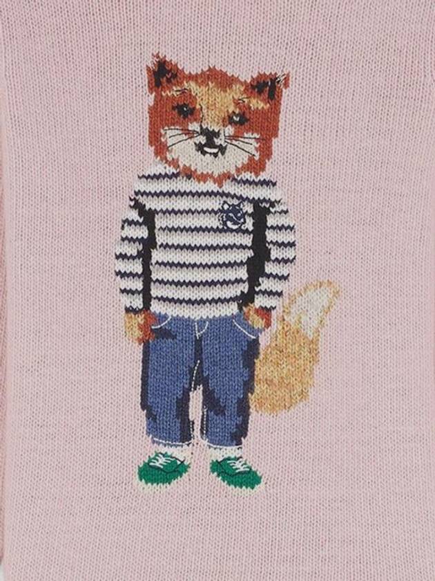 Dressed Fox Intarsia Knit Top Light Pink - MAISON KITSUNE - BALAAN 4