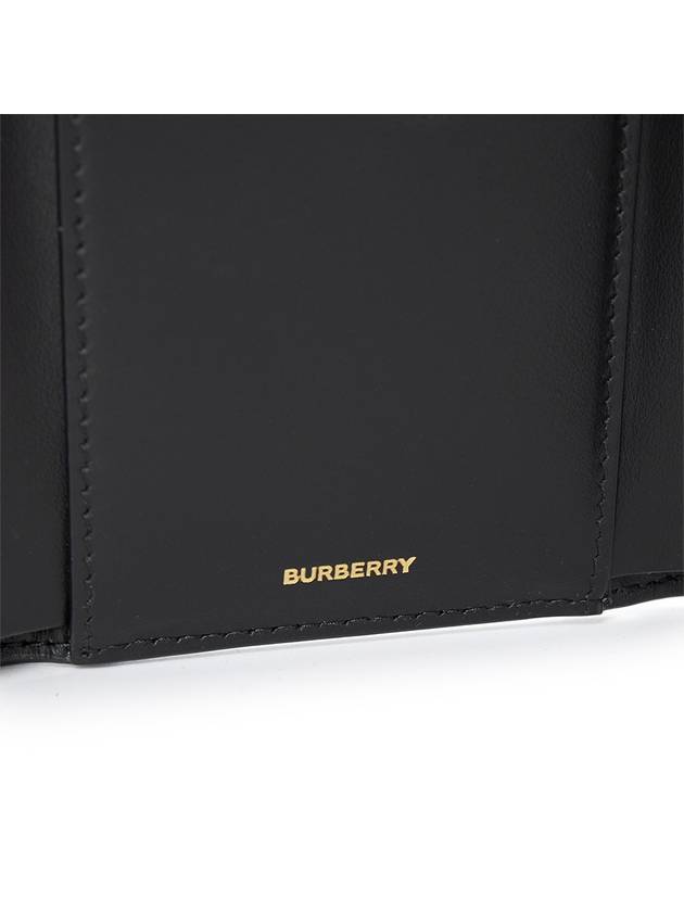 Check Print Leather Half Wallet Brown - BURBERRY - BALAAN 7