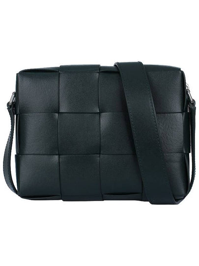 Cassette Intrecciato Leather Cross Bag Inkwell - BOTTEGA VENETA - BALAAN 2