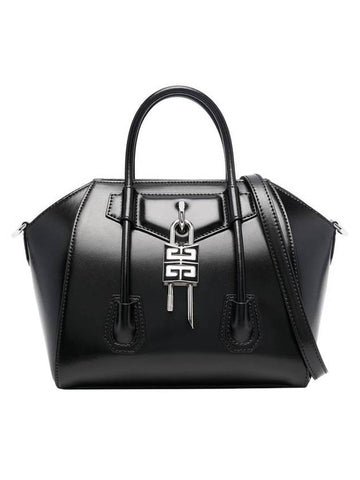 Antigona Leather Lock Tote Bag Black - GIVENCHY - BALAAN 1