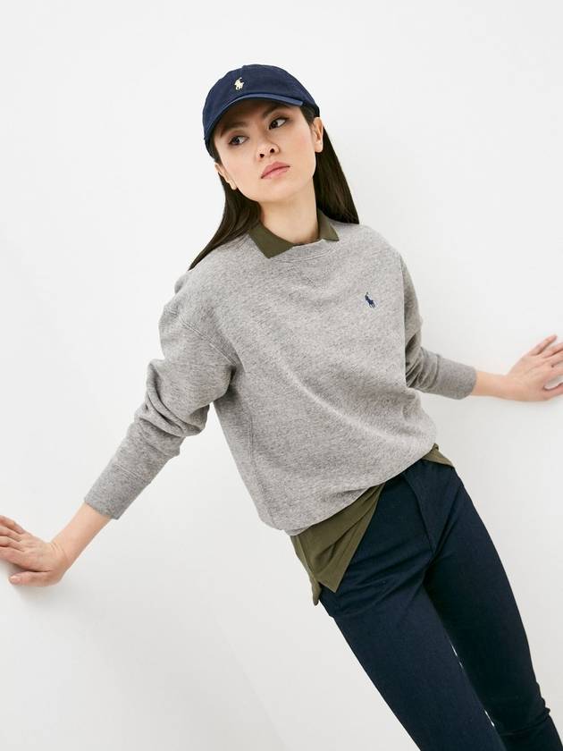 Embroidered Logo Pony Sweatshirt Grey - POLO RALPH LAUREN - BALAAN 3