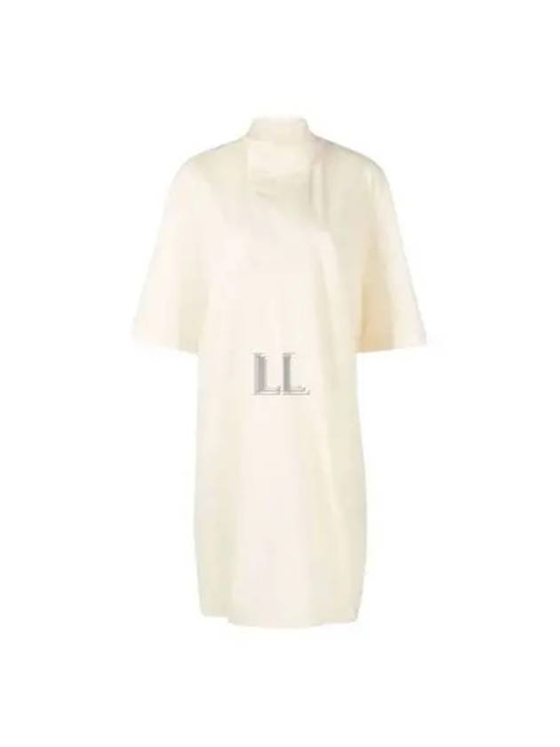 Cotton High Neck Short Dress Ivory - LEMAIRE - BALAAN 2