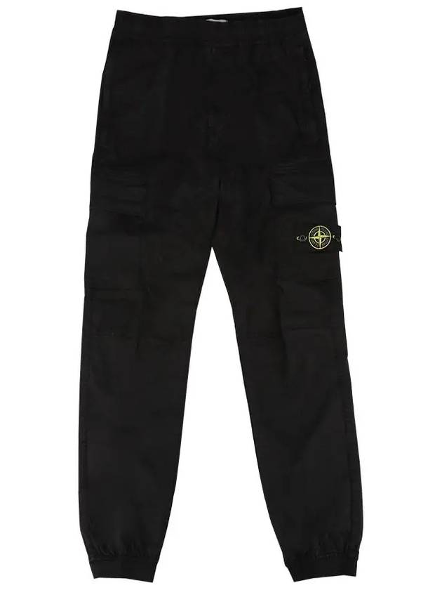 Banding Waist Tapered Cargo Straight Pants Black - STONE ISLAND - BALAAN 3