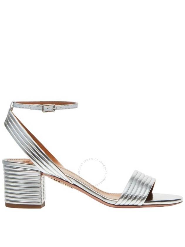 Aquazzura Silver Sundance 50 Sandals, Brand Size 35 ( US Size 5 ) - AQUAZZURA - BALAAN 1