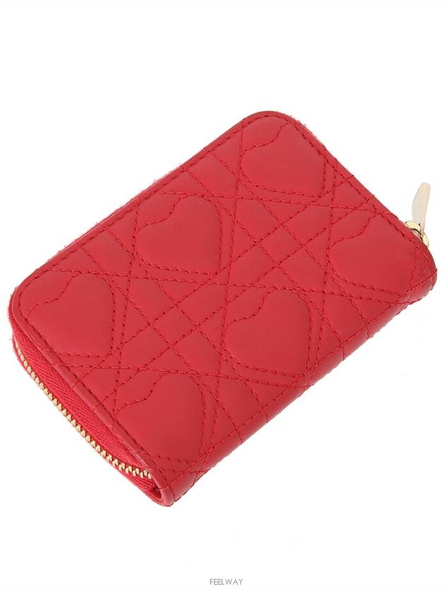 Lady Heart Quilted Card Wallet Half S0985ONHG - DIOR - BALAAN 9