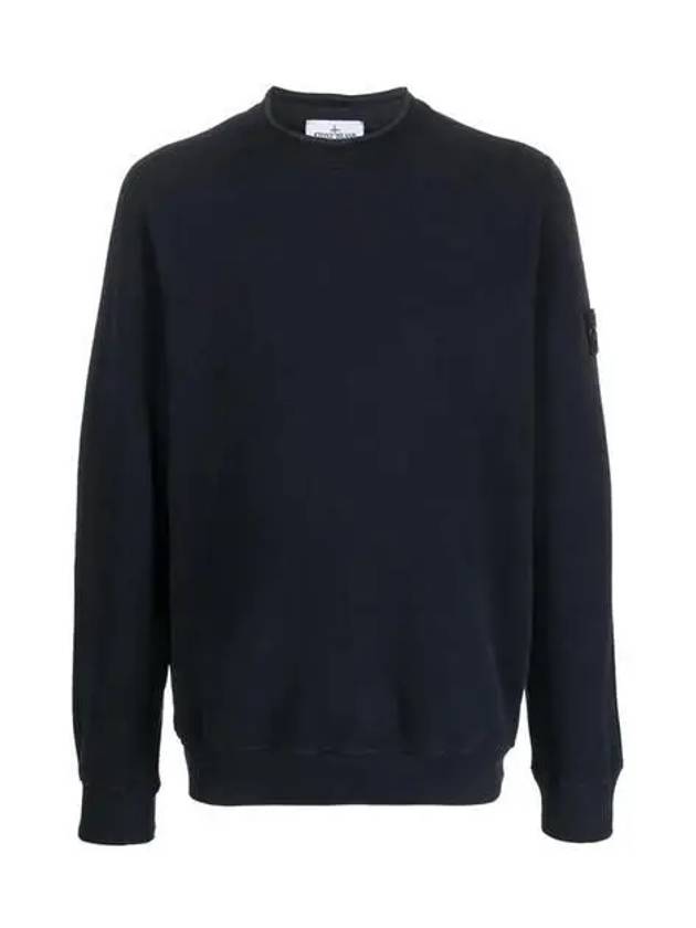 Stretch Cotton Fleece Mock Turtleneck Sweatshirt Navy - STONE ISLAND - BALAAN 2