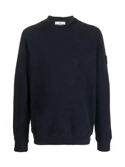 Stretch Cotton Fleece Mock Turtleneck Sweatshirt Navy - STONE ISLAND - BALAAN 2