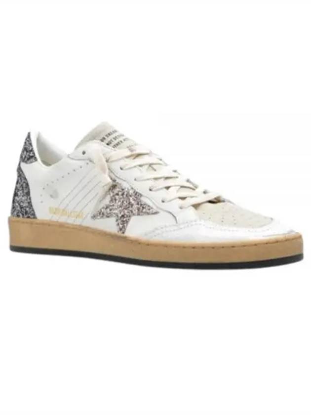 Ball Star Glitter Leather Low Top Sneakers White - GOLDEN GOOSE - BALAAN 2