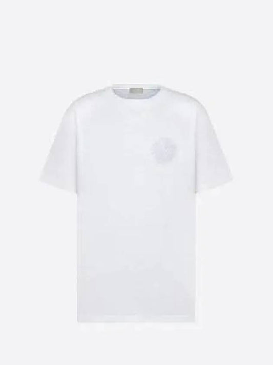 Men's Etoile Embroidered Short Sleeve T-Shirt White - DIOR - BALAAN 2