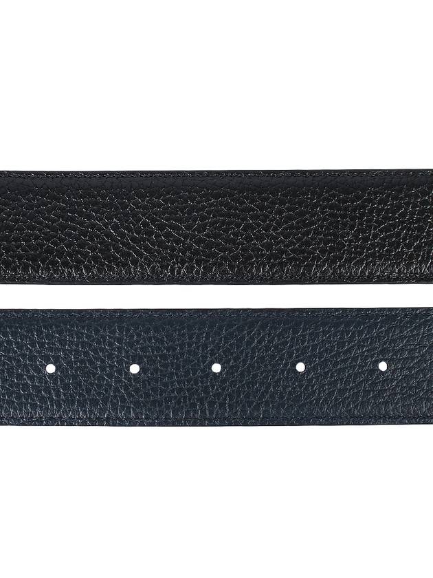 Reversible Gancini Leather Belt Blue - SALVATORE FERRAGAMO - 5