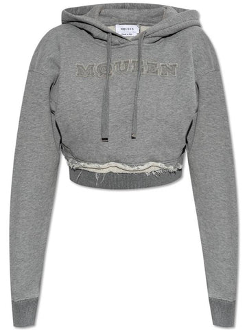 Alexander McQueen Hoodie, Women's, Grey - ALEXANDER MCQUEEN - BALAAN 1