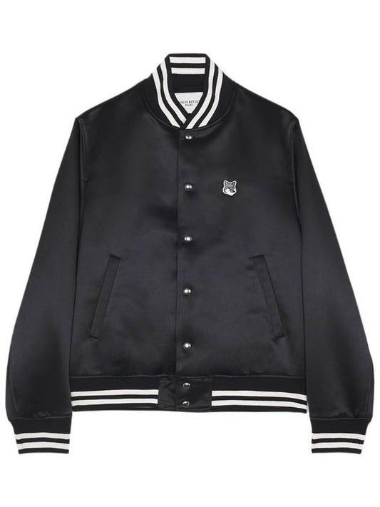 Satin Nylon Teddy Jacket Black - MAISON KITSUNE - BALAAN 2