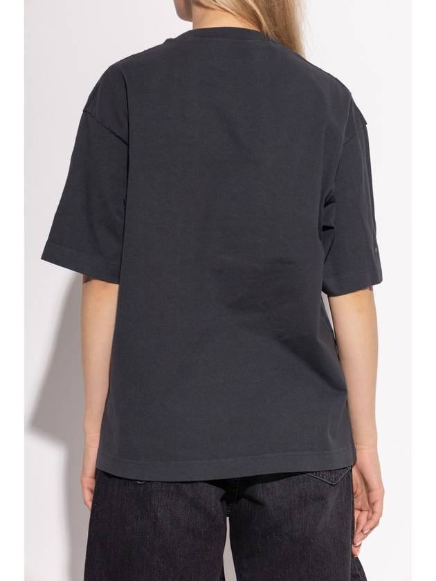 Stamp Logo Cotton Short Sleeve T-Shirt Black - ACNE STUDIOS - BALAAN 5